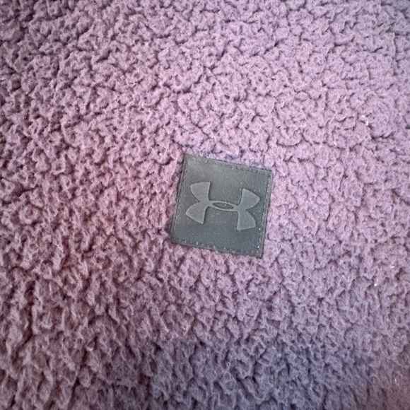 Women’s Under Armour Sherpa Fleece Mock Neck Gray Sweater Size M - Picture 4 of 6